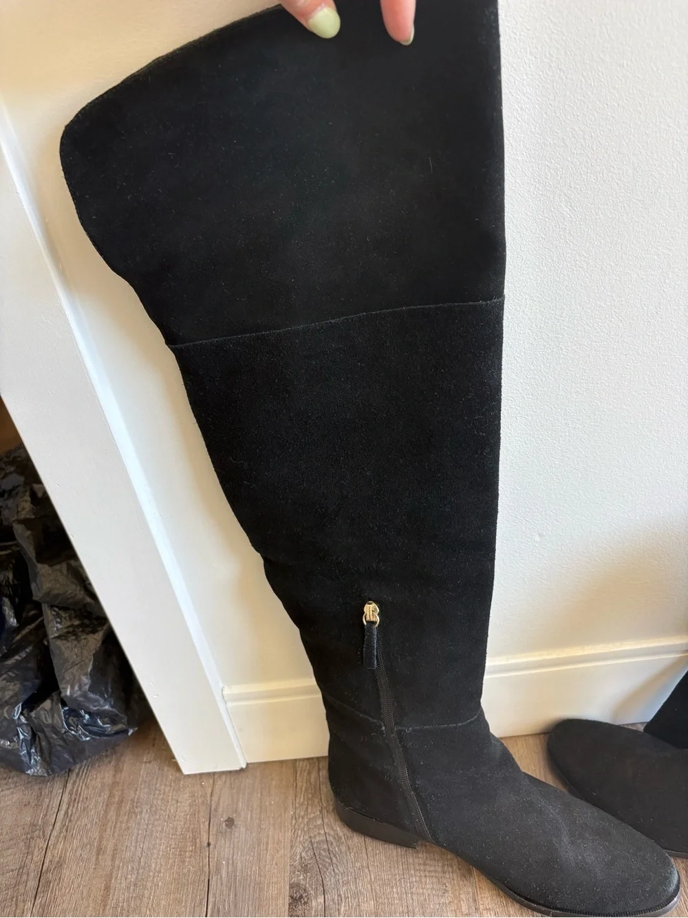 Black Suede over the knee Women's Boots